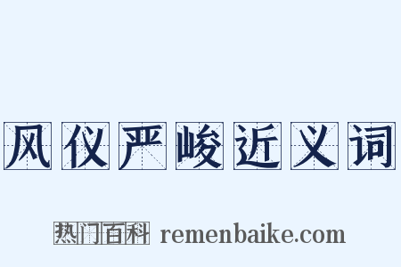 风仪严峻近义词是什么意思的图片